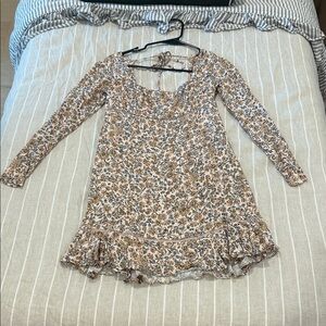 Free People Blush Peach Cami with Floral Trim